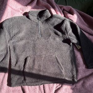 No Boundaries Women's Black Half-Zip Sweater